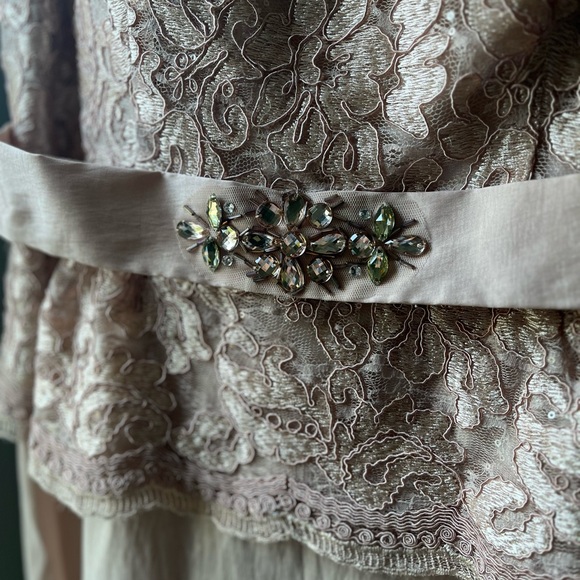 Blush Pink Formal Floor-Length Dress - Size 14 - Picture 5 of 7